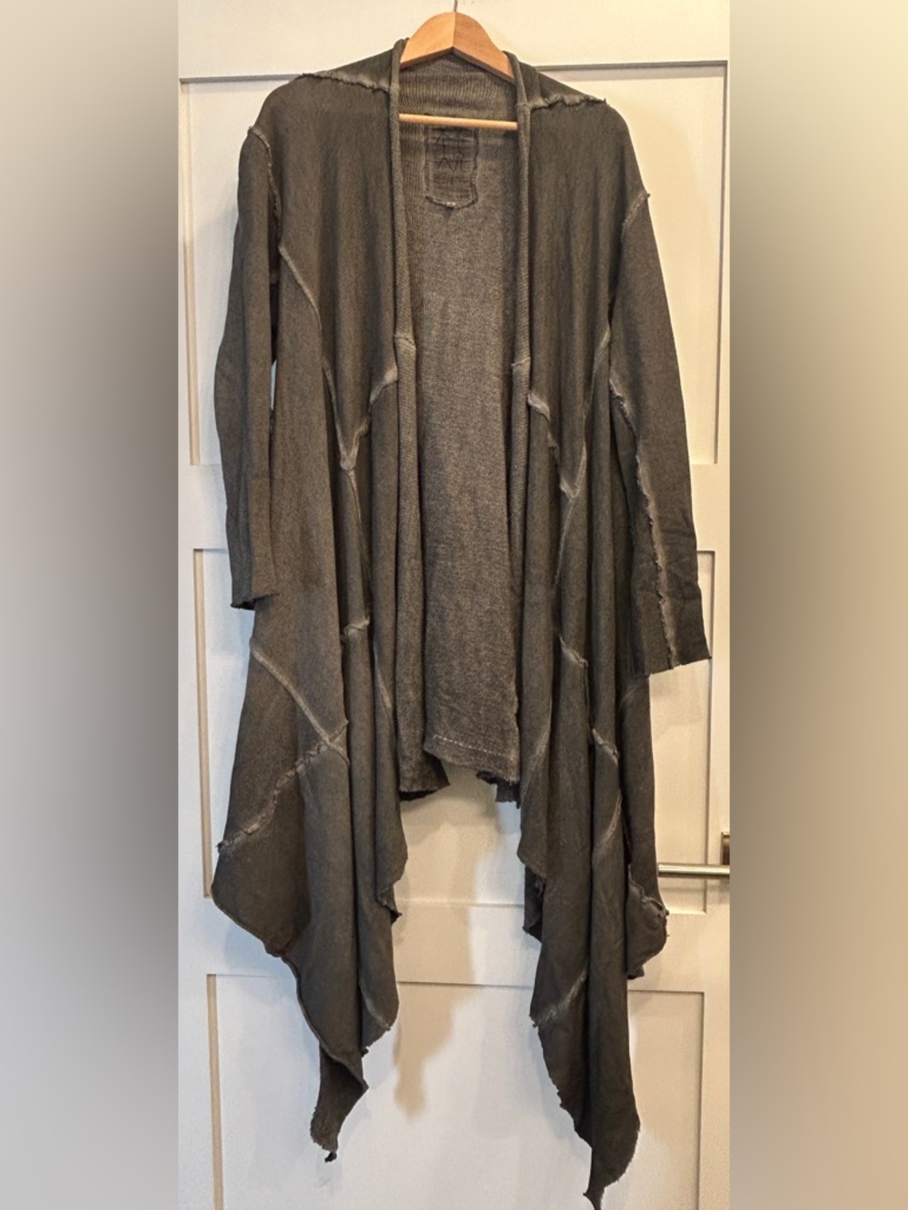 Pete & Greta Relaxed Draped Women’s Cardigan Sweater - Gray